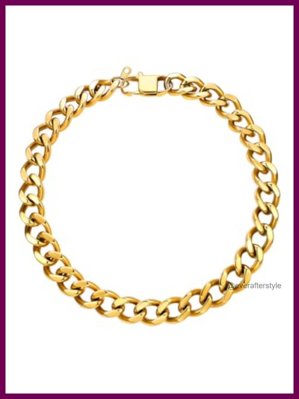 Chunky Cuban Link Chain Necklace Stainless Steel Hip Hop Statement